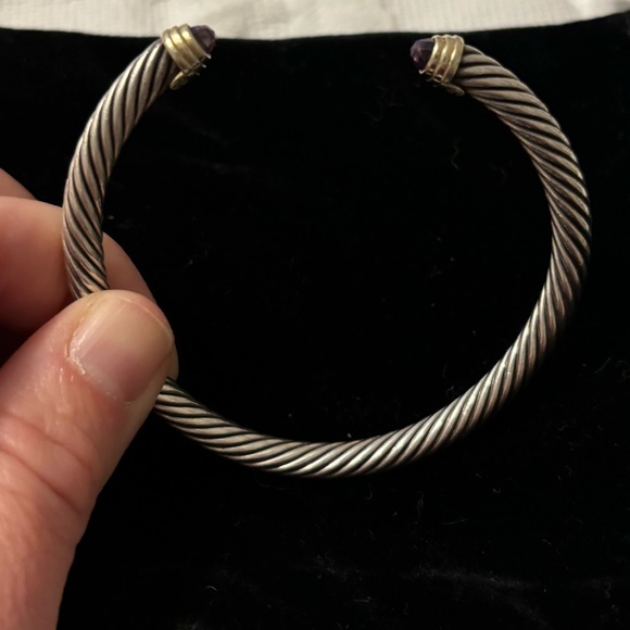 Genuine David Yurman bracelet. Amethyst. Gold detail. DY initial shown 3rd pic - Picture 2 of 3
